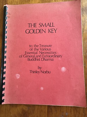 Small Golden Key to the Treasure..Thinley Norbu 1978 orig Ed, spiral 2nd printin