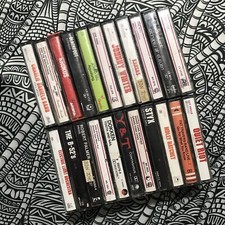 Lot of 22 Empty Audio Cassette Tape Cases Clear Hard Plastic Rock Music Inserts