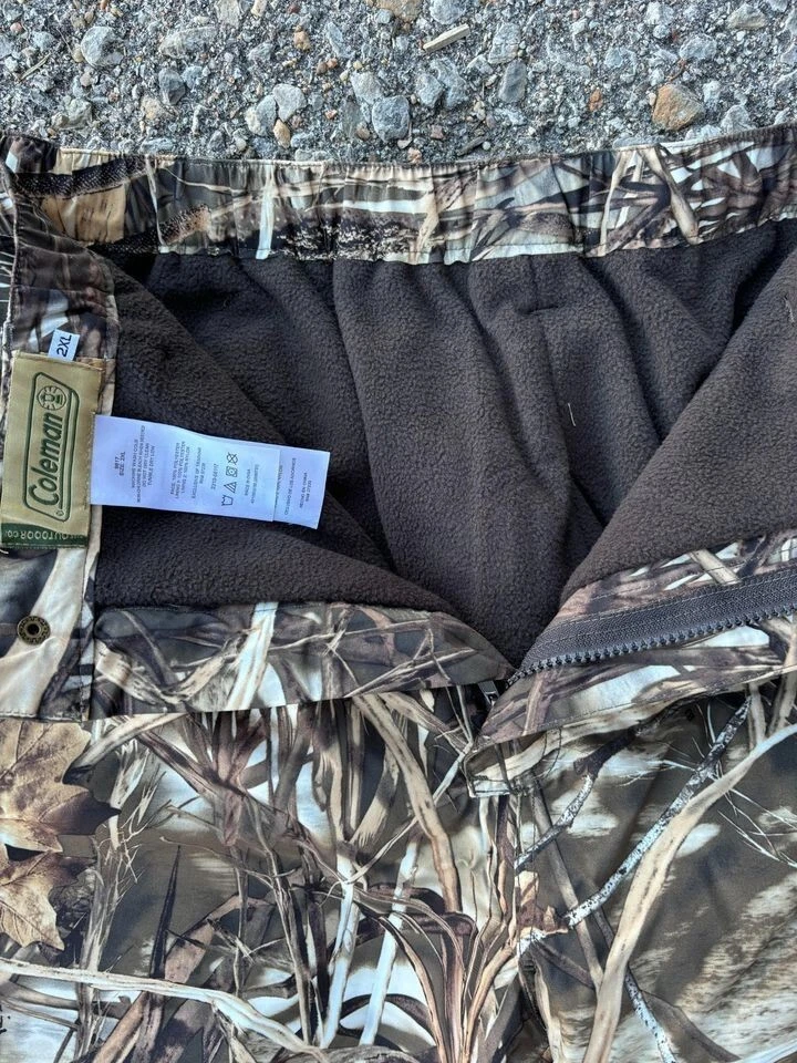 Pantalones de caza Coleman impermeables forrados de lana Realtree Max-4 2XL NUEVOS Foto 3 de 3