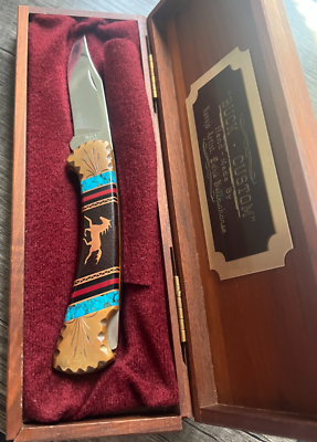 BUCK CUSTOM Hand-Made By Navajo Artist Dave Yellowhorse Mustang