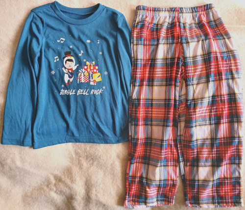 JINGLE BELL ROCK-JAMMIES FOR YOUR FAMILIES 2 PIECE SLEEP SET- SIZE XS (4/5)-NEW