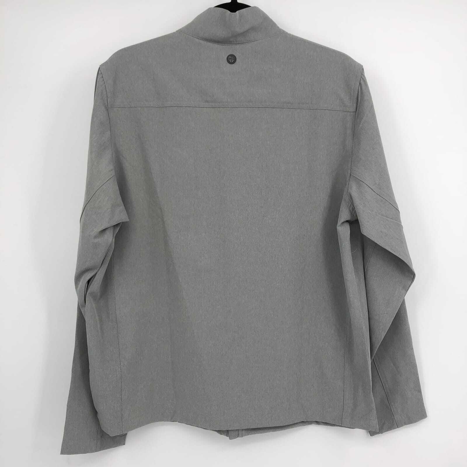 Gray Polyester Basic Jacket | Size M - image 4