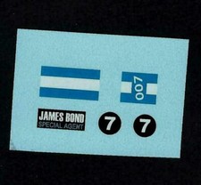 CORGI ROCKETS D923 FORD ESCORT JAMES BOND 007 TRANSFERS/DECALS