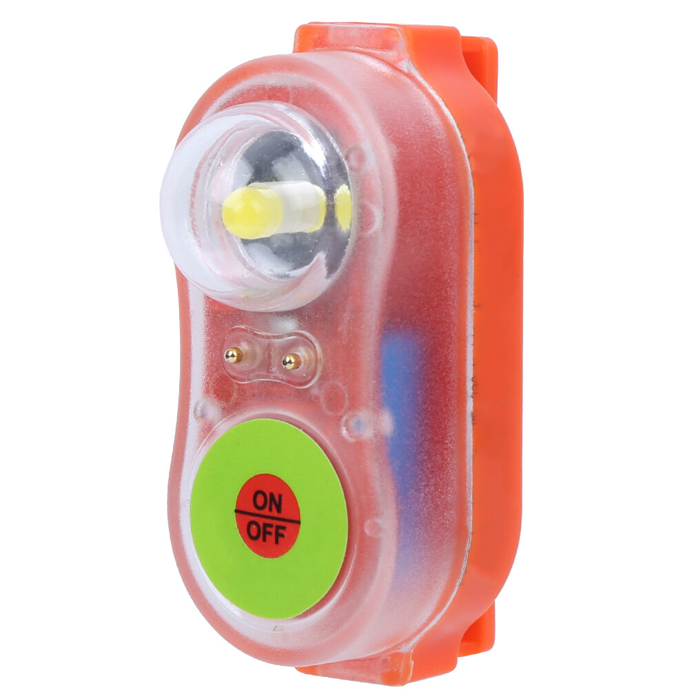 Lampe de Gilet de Sauvetage, 30g Lumière de Gilet de Sauvetage en Plastique Lampe de Poche Auto-éclairante de Sauvetage Lumière Stroboscopique Activée par L'eau pour Yacht Cargo Surf Pêche (Orange