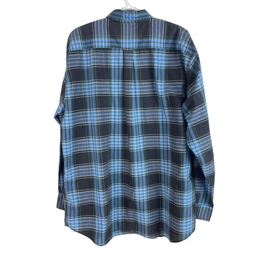 Vintage McGregor Shirt Mens XL Blue Plaid Button Down Long Sleeve Polyester - Picture 3 of 5