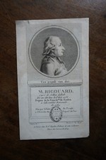 JEAN JOSEPH RIGOUARD (1735-1800). PORTRAIT ENGRAVING 19th century MEP 1789