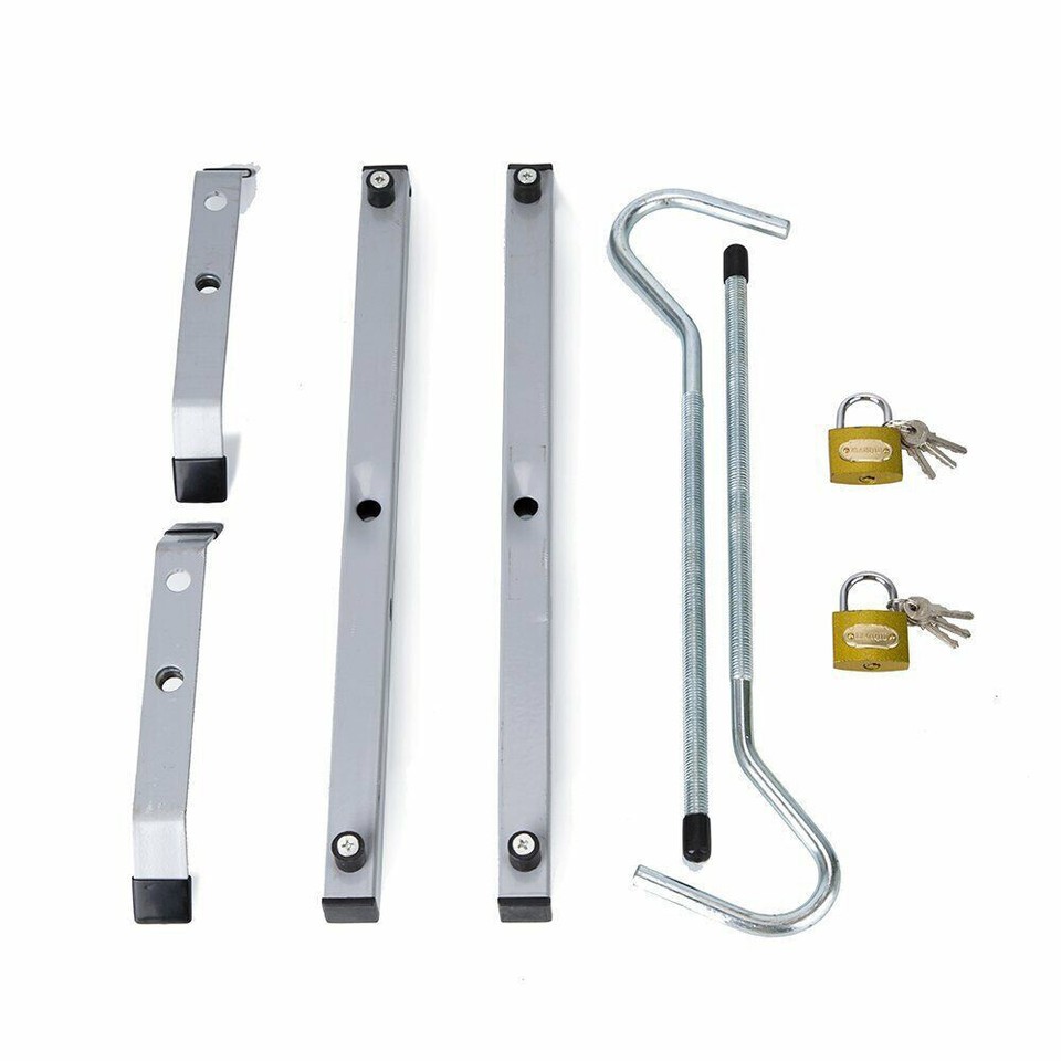 Heavy Duty Ladder Roof Rack Clamp Clamps 2 Locks Lockable Safe Ladders ...