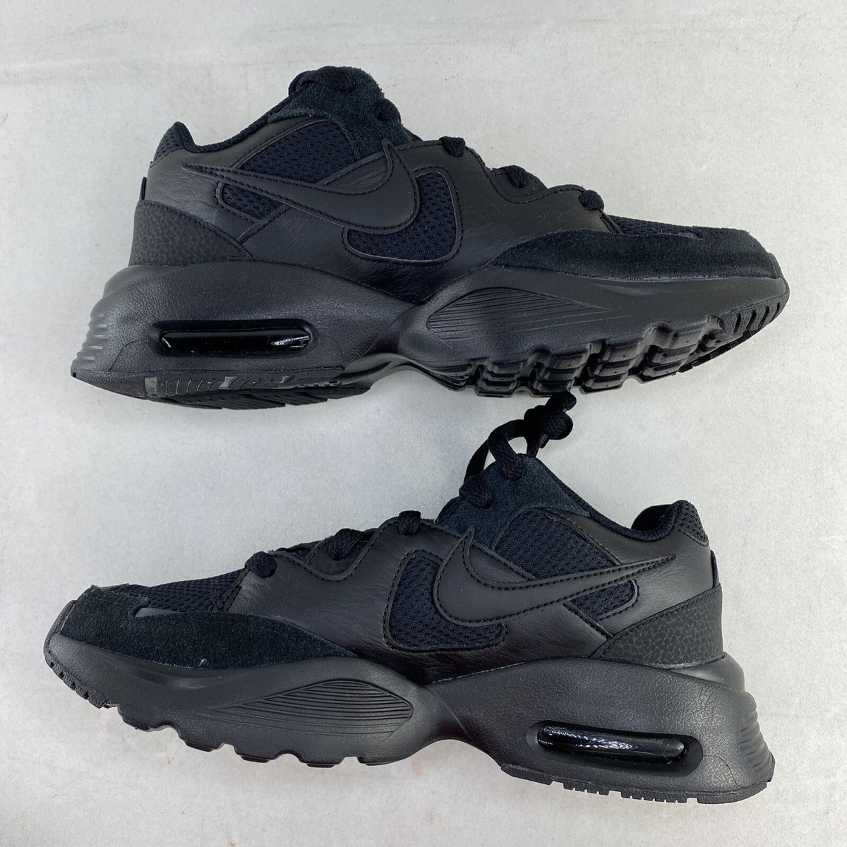 Nike Air Max Fusion Triple Black Mens Running Shoes Sz 6 Cj1670