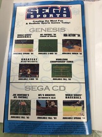 NFL's Greatest San Franciscovs Dallas 1978-1993 SEGA CD ART SLEEVE ONLY