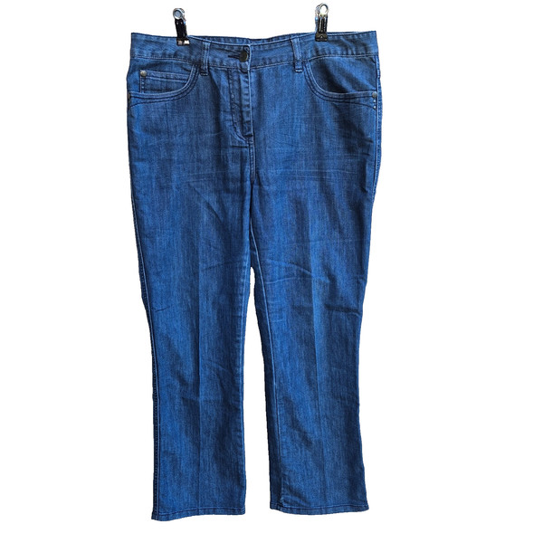 David Lawerence Womens Blue Jeans Medium Fit Crop Size 12
