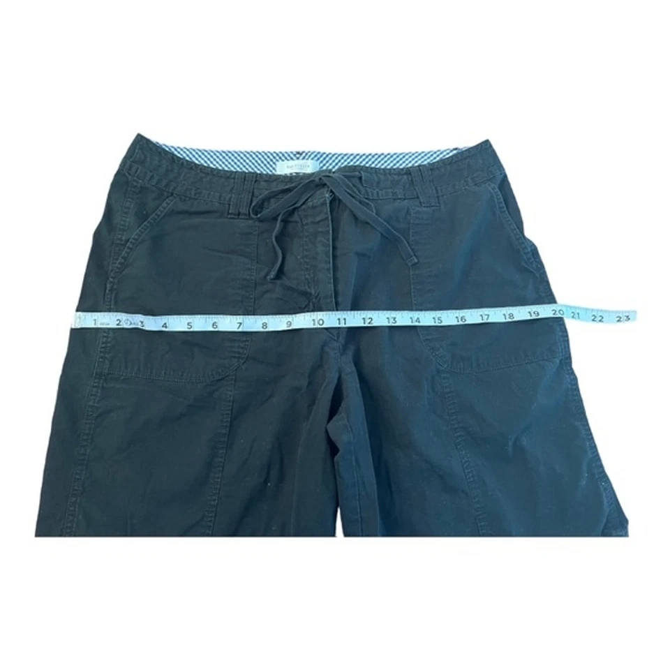 Van Heusen chino negro con cordón cintura para mujer talla 10 Foto 4 de 4