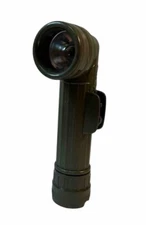 U.S MILITARY ISSUE ANGLE HEAD FLASHLIGHT FULTON MX-991/U OD GREEN U.S.A MADE