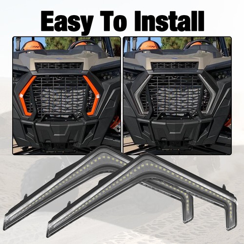 LED Fang Accent Light Kit for 2019-2023 Polaris RZR XP 4 Turbo 1000 Front Light - Picture 7 of 12