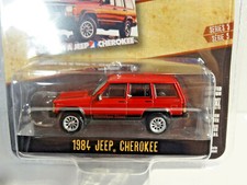 GREENLIGHT - VINTAGE AD CARS - RED - 1984 JEEP CHEROKEE CHIEF