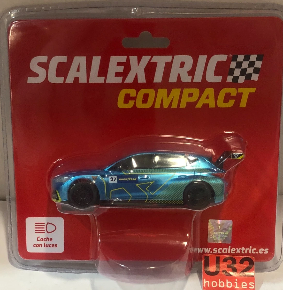 Scalextric Compact C10460S300 Cupra E Racer 27 Tambay With Light