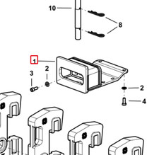 SUPPORTO ANTERIORE ZAVORRE Cod. 0.014.5184.2/30 SDF SAME DEUTZ FAHR LAMBORGHINI