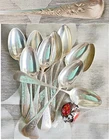 12 Antique Engraved No. 8 Gorham Sterling Silver Teaspoon 5 7/8" NO MONO 249g