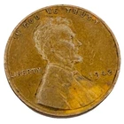 1942 Lincoln Wheat Penny No Mint Mark L on Rim - Lettering Errors US 1 Cent Coin