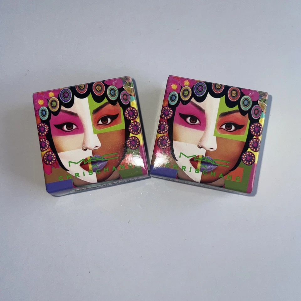 MAC Chris Chang Eye Shadow X2 MU MU BLOOM (pink) PALE PIPA (Blue) + FREE BRUSH🎁 - Image 2 of 4