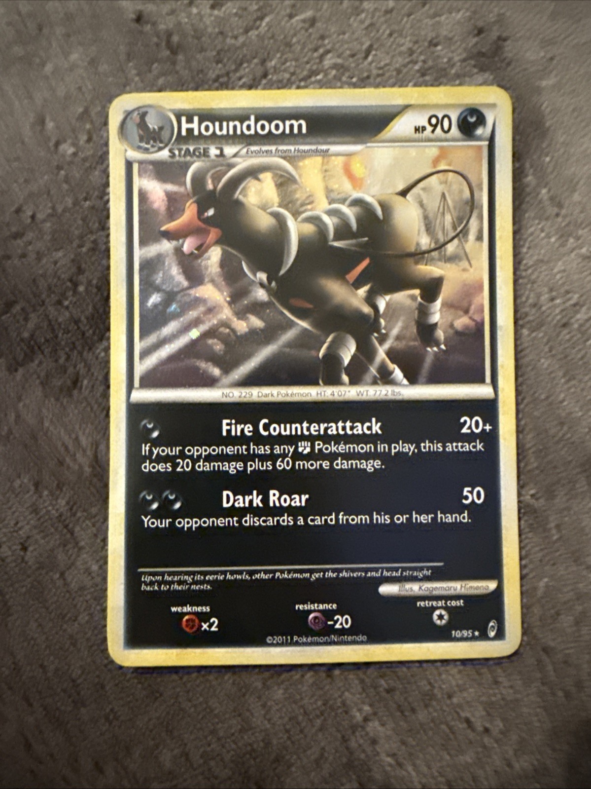 Pokémon 2011 Call of Legends Holo Rare Houndoom #10/95 MP