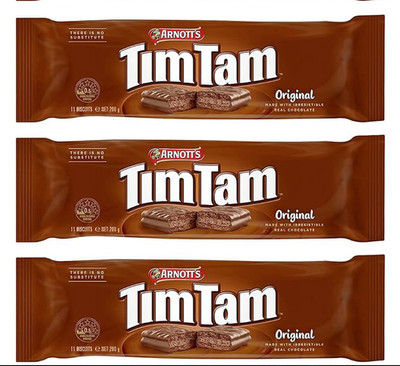 3pc Arnotts Tim Tam Original Chocolate Biscuits Cookies 200g/7oz  Exp Oct 2026