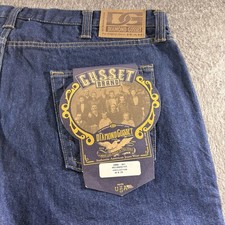 Diamond Gusset Industrial Blue Relaxed Fit Jeans Size 40x29 Made in USA