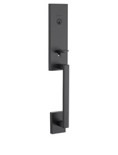 Kwikset Vancouver Matte Black Single Cylinder Handle 818VNH SmartKey 98180-019