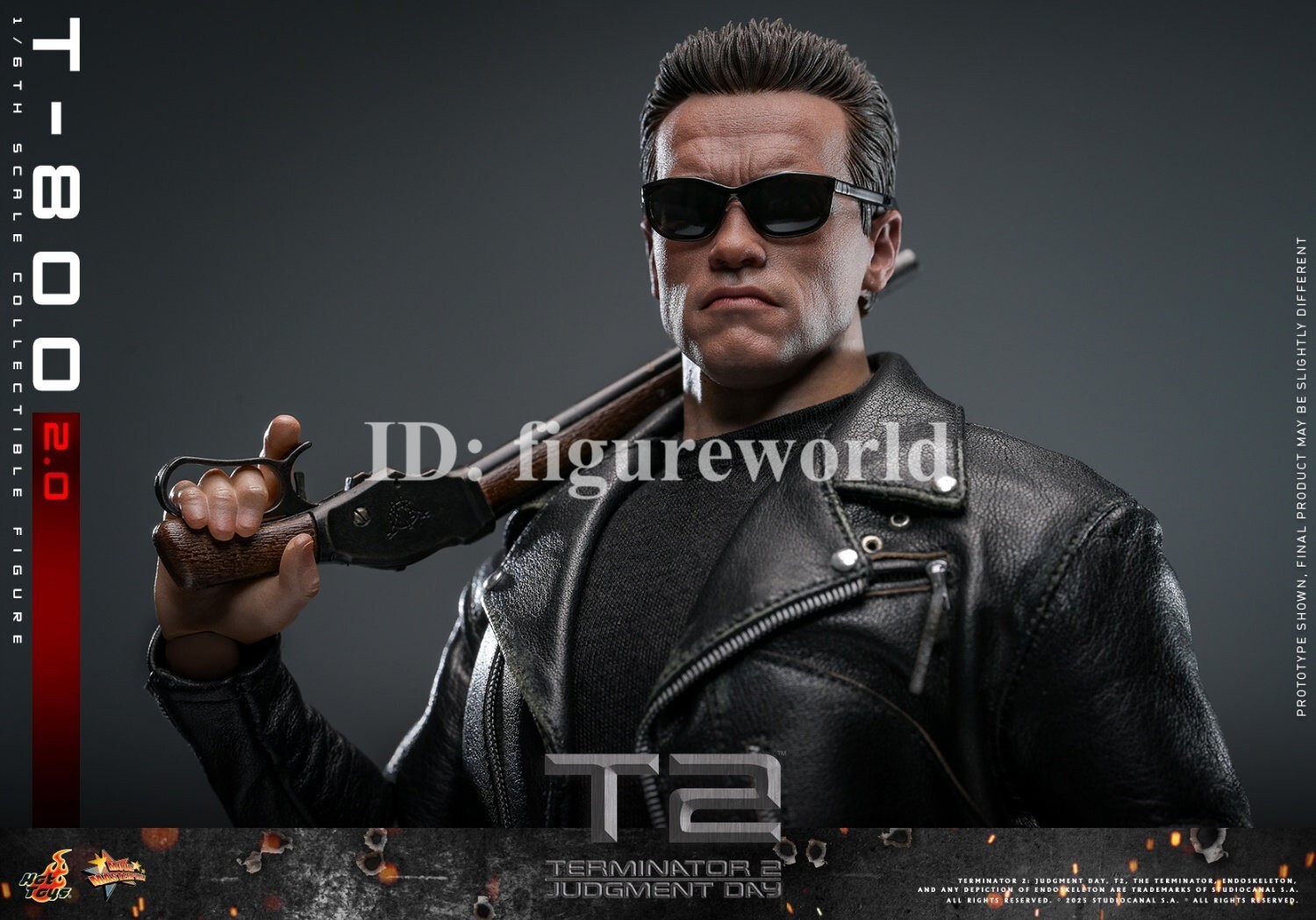 Terminator 2 Merchandise Hot Toys MMS795 1/6 Terminator 2: Judgment Day T-800 2.0 Action Figure ...
