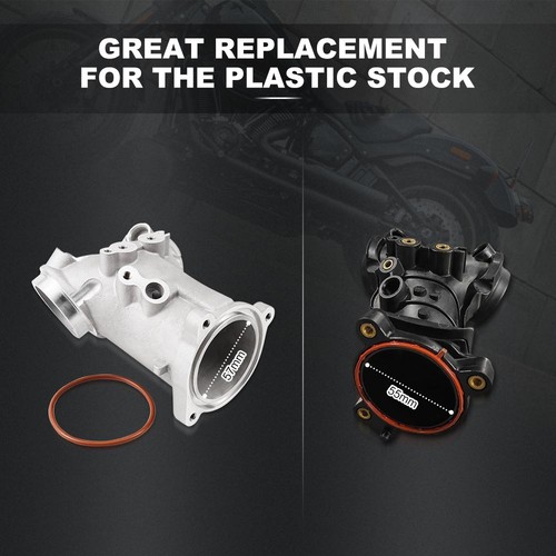 Aluminium Intake Manifold For Harley Street Glide FLHX FLHXS Street Bob FXBBS - Picture 5 of 12