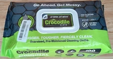 Crocodile Cloth Original 100 Pre Moistened Cleaning Wipes New Seal Broken Lid