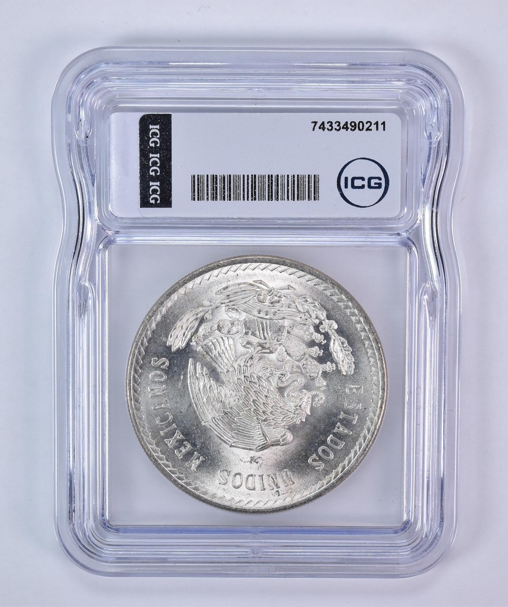 1948 Mo Mexico 5 Pesos Silver MS65 ICG | eBay