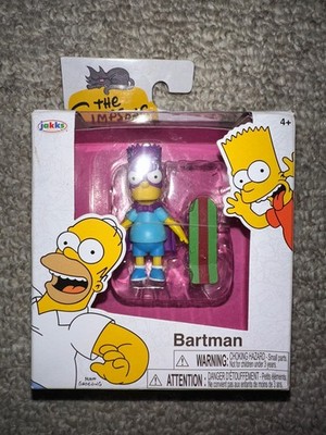 Jakks The Simpsons Wave 2 Walmart Exclusive Bartman 2.5  Figure New In Box dmg 2