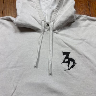 Zeds Dead Hoodie Mens Size Large White EDM Electronic Music