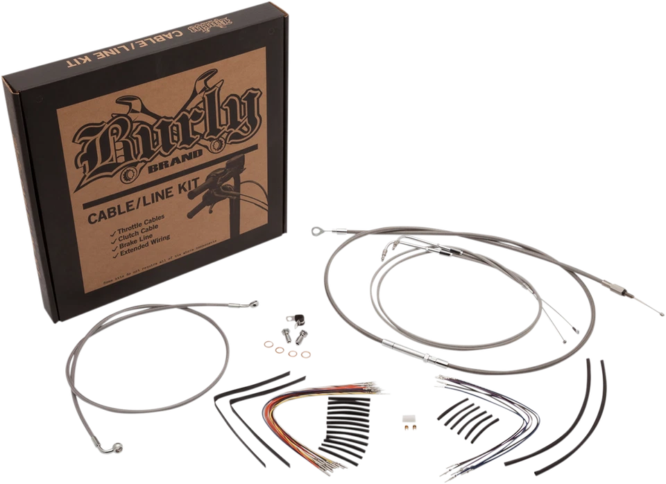 Комплекты кабелей и тормозных магистралей Burly B30-1239 17-20 Harley Street Glide EFI FLHX - Изображение 2 из 2