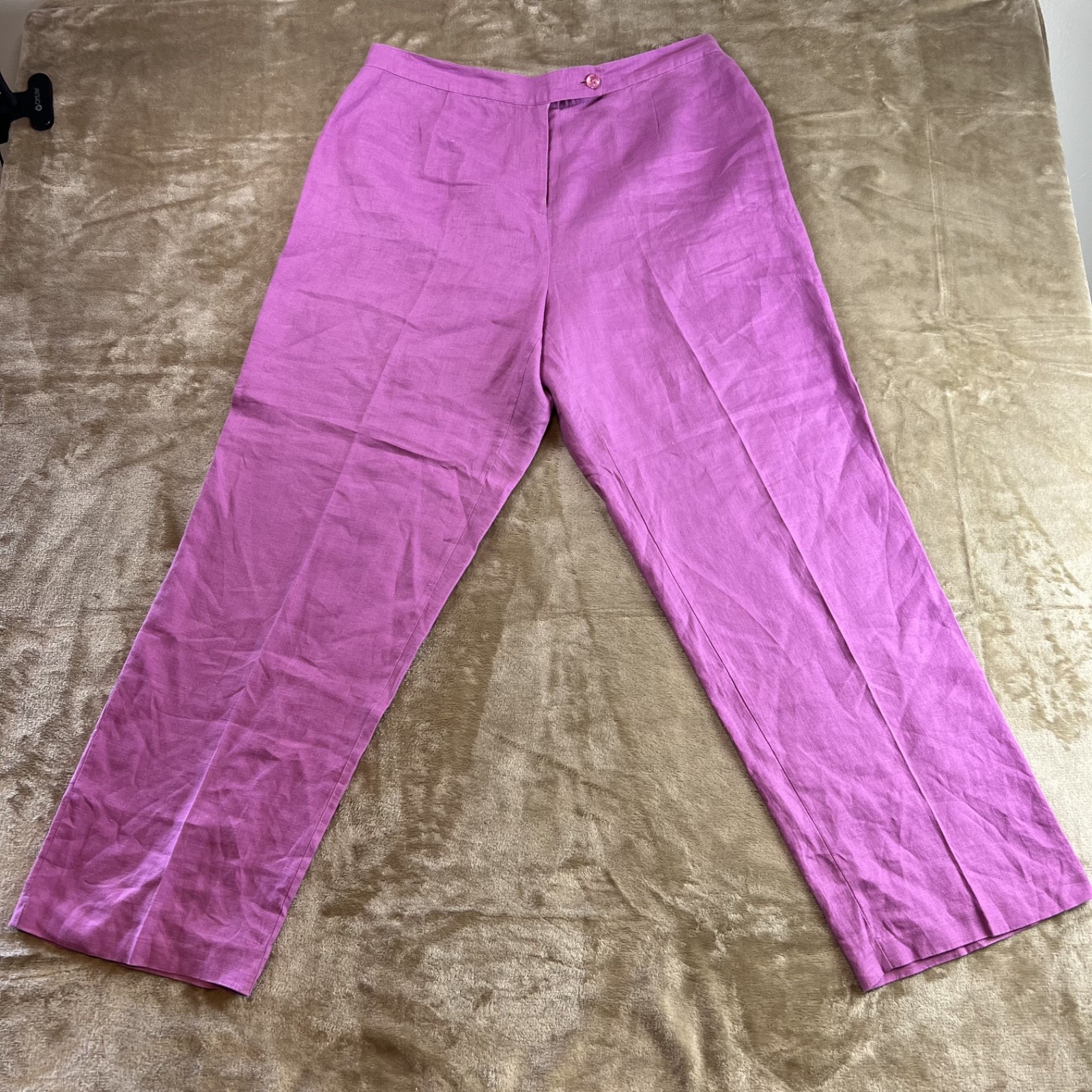 JM Collection Linen Wide Leg Palazzo Pant Size 16P Breathable Summer Y2K Color