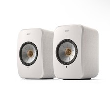 KEF - LSXII Wireless Bookshelf Speakers Pair - Cotton White