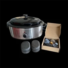 Massage Stone Heater 6 Quart Set for Massage Therapy