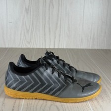 Puma Tacto II IT Indoor Soccer Shoes Dark Grey Black Gum Sole 106708-03 Size 6.5