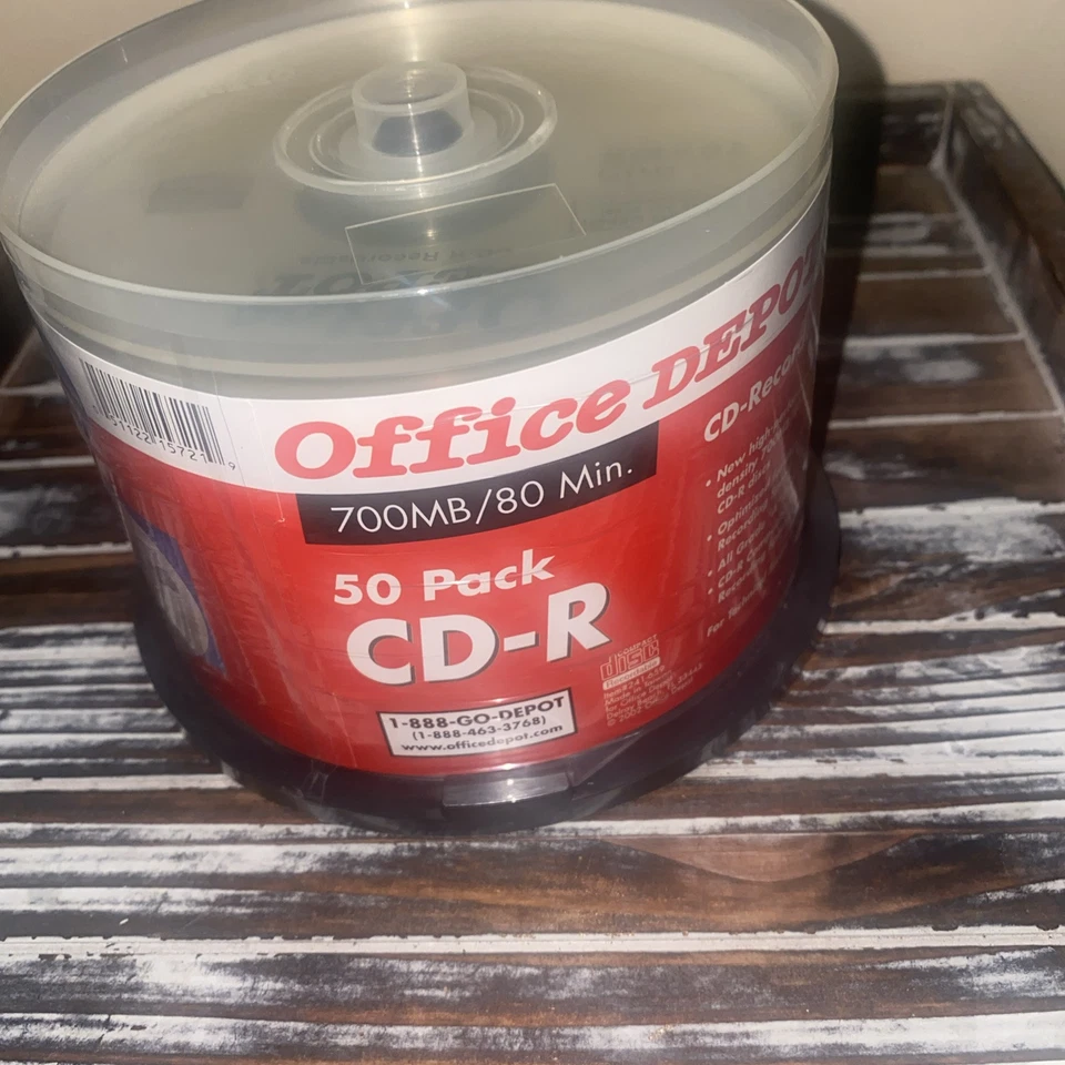 NOS Office Depot 50 Pack CD-R 80min 700MB Sealed - Image 4 of 4