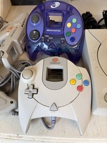 Sega Dreamcast HKT-3020 White Game Console System Bundle Tested Working