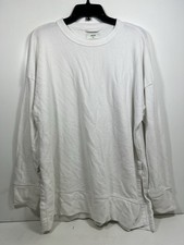 Aerie Women  s White Oversized Sweatshirt Sz M Crew Neck Comfy