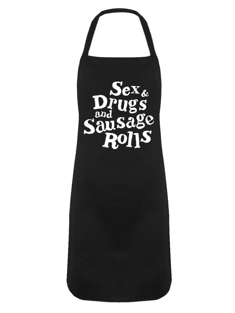 Apron Sex, Drugs and Sausage Rolls Black
