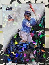 2024 Onyx Rips /465 Theo Gillen Auto Tampa Bay Rays On Card Auto Cracked Ice