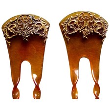ANTIQUE HAIR COMB OR HAIR PIN SET  INCLUDES US TARIFFS