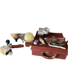 Vintage Camera Accessories Lot Flashholder Diffuser Bulbs Filters Case Misc