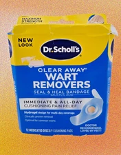 Dr. Scholl's Clear Away Wart Removers 40% - 12 Discs 9 Pads - Exp 03/2026 Sealed