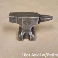 10 oz Antiqued Anvil 999+ Fine Silver Bullion Bar Yeager's Poured Silver - YPS