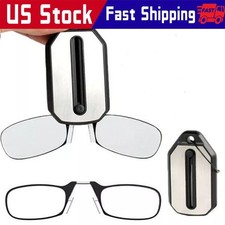 Mini Folding Legless Nose Clip Reading Glasses Ultra-light Diopter 1.0 To 3.0