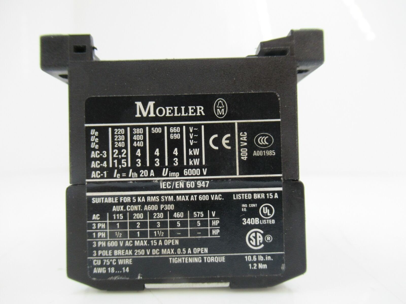 Klockner Moeller ​​DIL EM-10-G Contactor