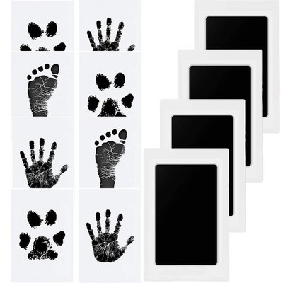 Baby Handabdruck und Fußabdruck Set, 4 pcs Baby Fussabdruck Set, Baby 